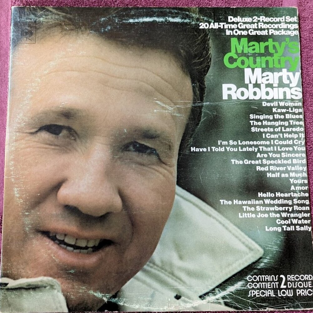 20% OFF Vintage Vinyl LP – Marty Robbins – Marty’s Country © 1969   2-Record Set